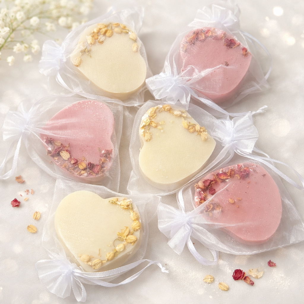 Heart Shaped Soaps (6pcs - mixed)
